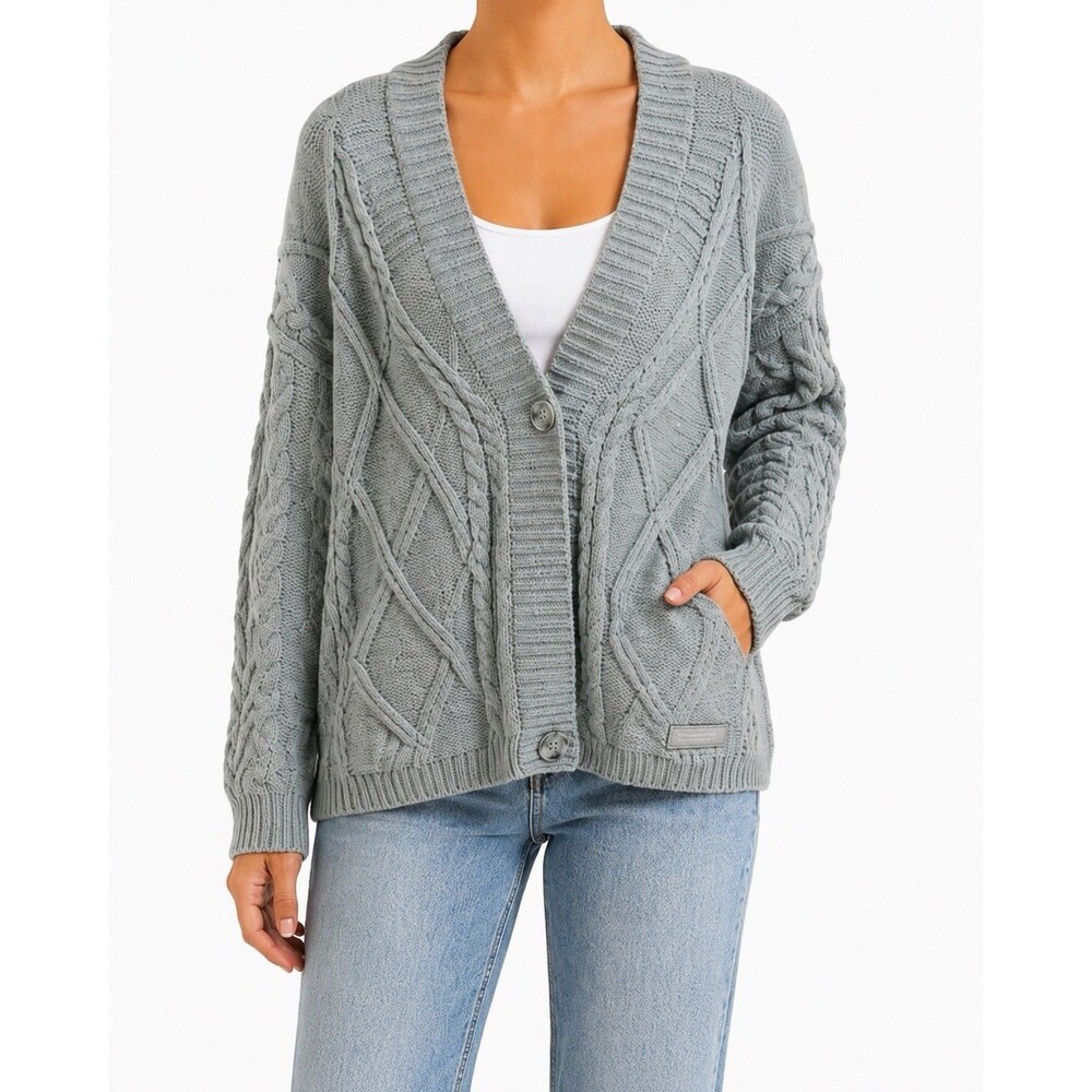 Taylor Swift The Tortured Poets Department Gray Cable Knit Cardigan XL 2XL